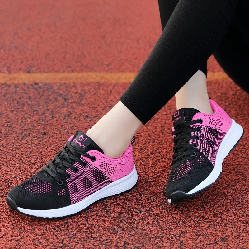 Women men Running Sneakers Lightweight Fashion Casual Flat Shoes Female Wedge Shoes Summer Mesh Breathable Woman Vulcanize Shoes