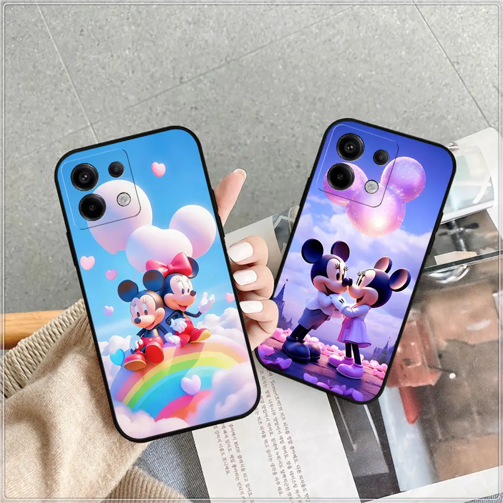 Disney Mickey Mouse Minnie Phone Case For Redmi Note 13 12 12S 12T 11 11S 11T 11E 10 10S 10T 9 9S 9T 8 7 7S 6 Pro Plus Max Cover