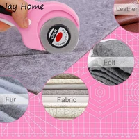 45mm Rotary Cutter with 5pcs Replacement Blades & Sewing Clips & Fabric Marker Pen for DIY Sewing Fabric Leather Quilting 5