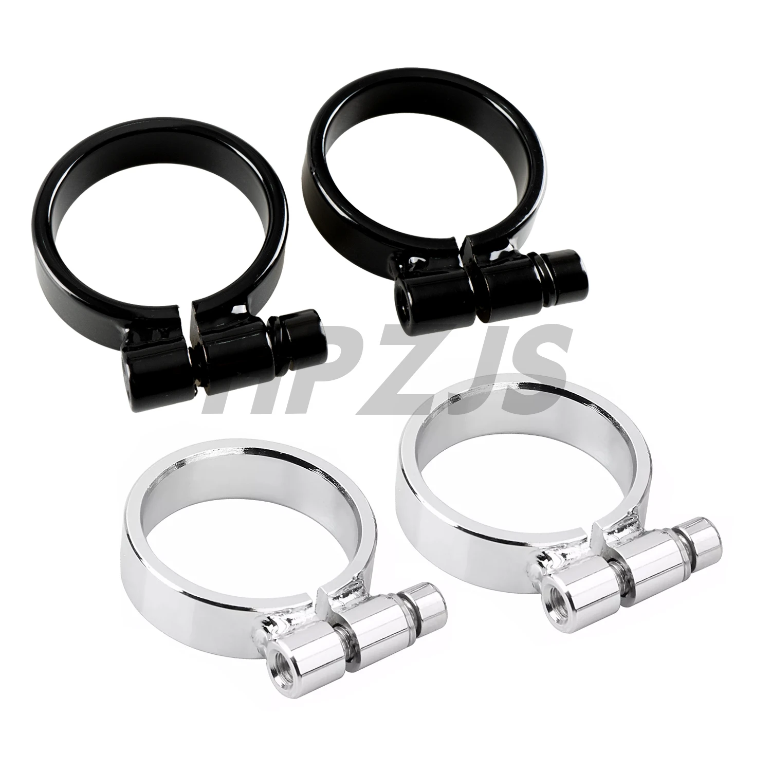 

For Harley Motorcycle XL Ironhead Sportster 1000 XLH XLCR XL XLC XLCH55 1957-1985 Black/Chrome Steel Exhaust Port Clamps