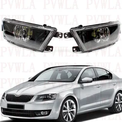 Pair Front Bumper Fog Light Lamp With LED Bulbs 5E0941701 5E0941702 For Skoda Octavia A7 2013 2014 2015 2016 2017