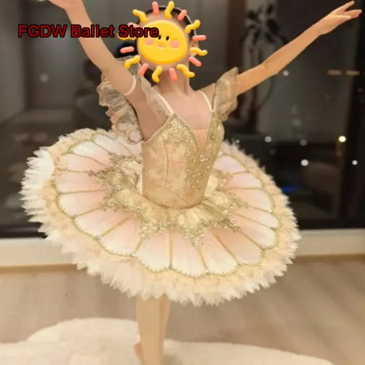 Adult Children's Professional Performance Costume Mesh Tutu Sleeping Beauty Flower Fairy Competition Princess Kids