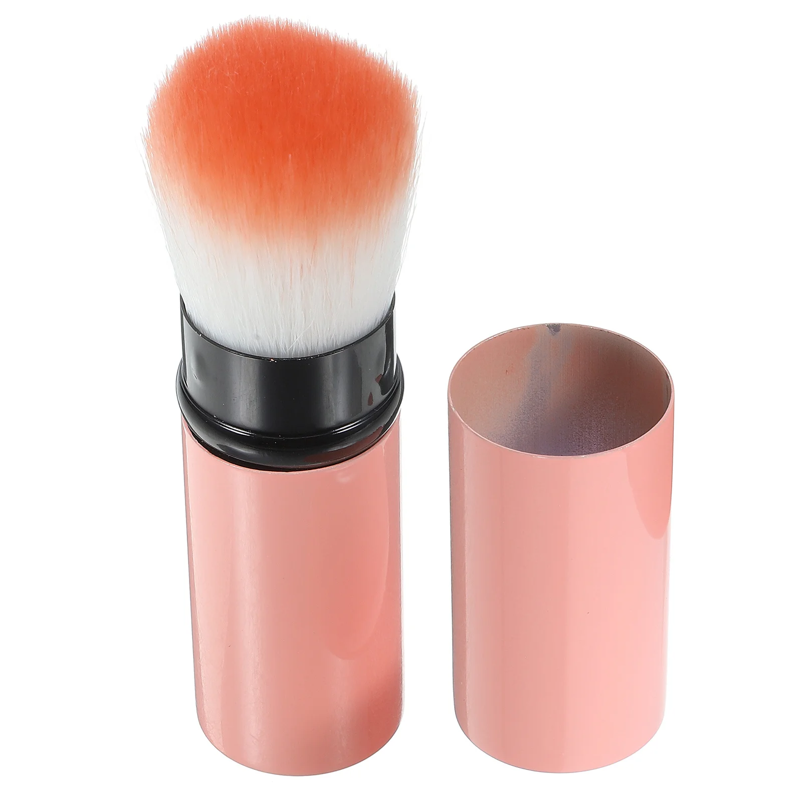 

Retractable Makeup Brush Multicolor Portable Design for Loose Powder Blush Eyeshadow Application Soft Artificial Fiber Bristles