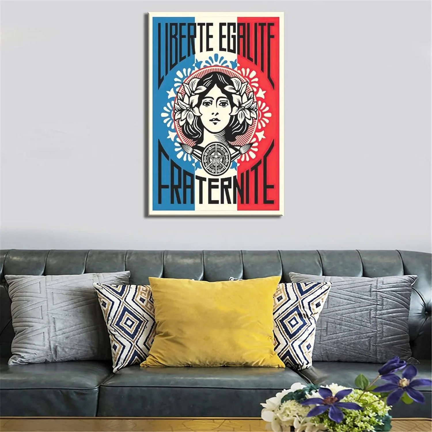 Liberte Egalite Fraternite by Shepard Fairey Poster Decorative Painting Canvas Wall Art Living Room Posters Bedroom Painting image 3
