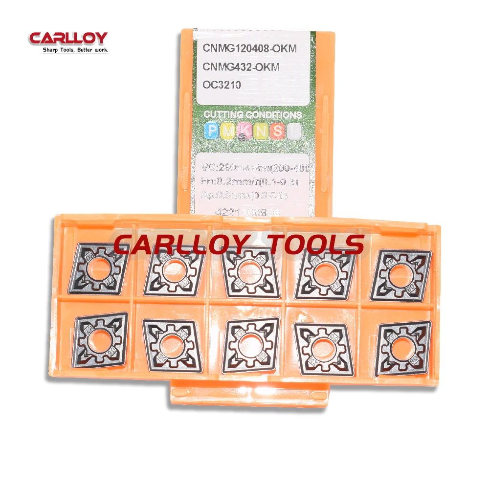 

Вставки CNMG120408-OKM CNMG120408 CNMG 120408 OC3210 для работы при черновой обработке чугуна