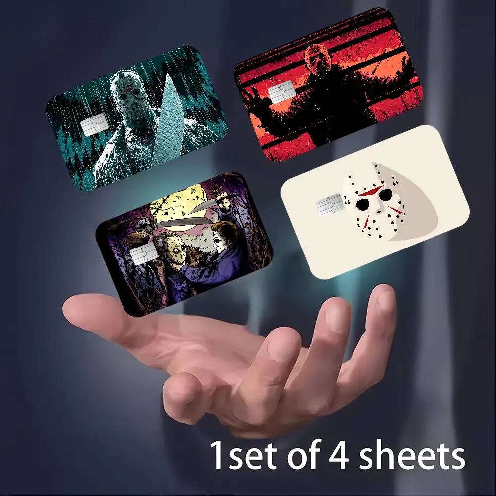 فيلم رعب جيسون V-Voorhees أنيمي ينفق أو حفظ قذيفة مضحكة على قبالة رقيقة جدا لا تتلاشى ملصق غطاء الجلد فيلم للخصم