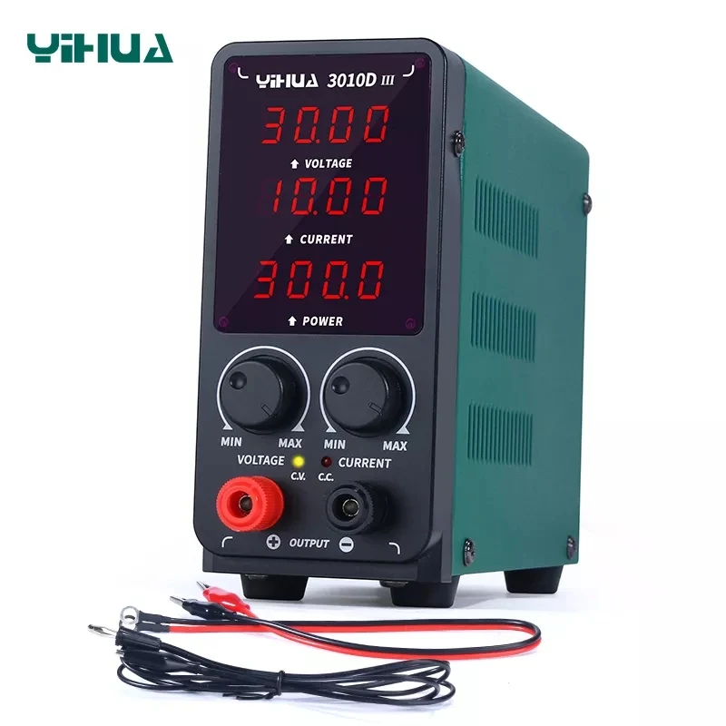 Fuente de alimentación CC conmutada YIHUA 3010D-III, regulada ajustable, 30V, 10A, 5A, fuente de alimentación CC Digital de salida única