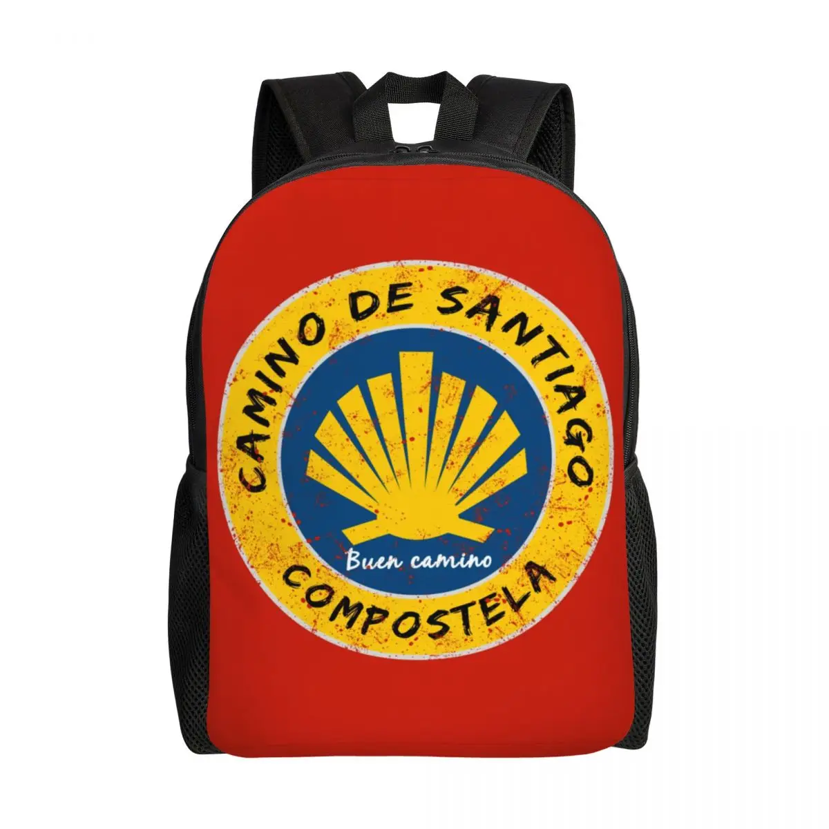 Custom Buen Camino De Santiago Compostela Peregrino Travel Backpack Women Men School Laptop Bookbag College Student Daypack Bags