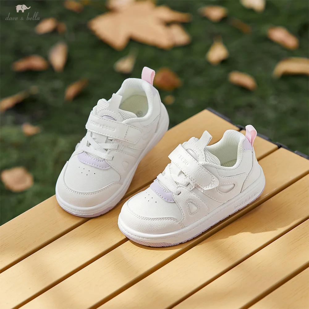

Dave Bella Children's Casual Shoes Autumn Girls' White Board Shoes Antibacterial Gentle Cute Anti Slip Outdoor DB3253579