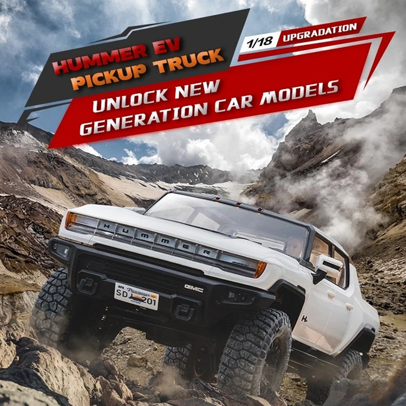 Fms Nowy Fcx18 Hummer EV Symulacja samochodu RC Model wspinaczkowy 4wd Pojazd terenowy PICKUP TRUCK 2 PRĘDKOŚCI Zabawki TRANSMISSION