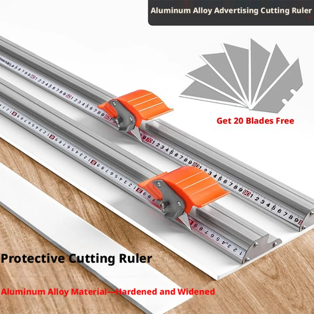 70cm Manuelles Schneidlineal Geeignet für KT-Platten und PVC-Platten, Rutschfeste Schneidpositionierungsschiene aus Aluminiumlegierung, Holzbearbeitung – Detail 1