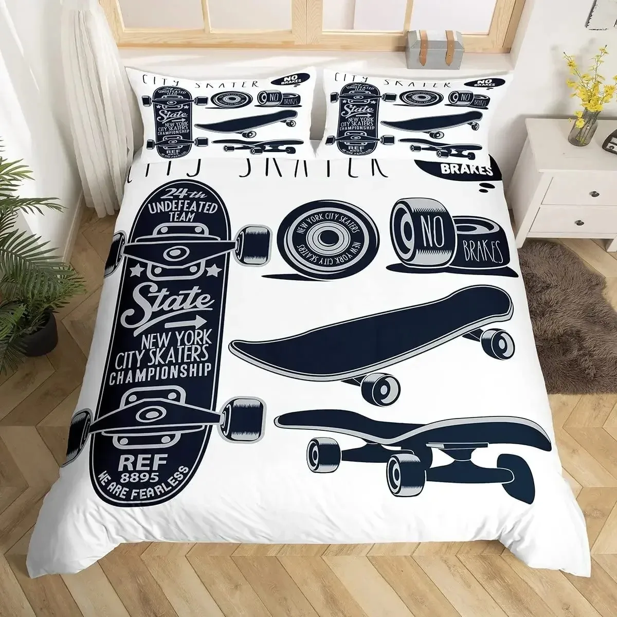 

Home Living Luxury Route 66 Print Comfortable Duvet Quilt Cover Pillowcase Bedding Set Children Bedroom Decoration Home Textile