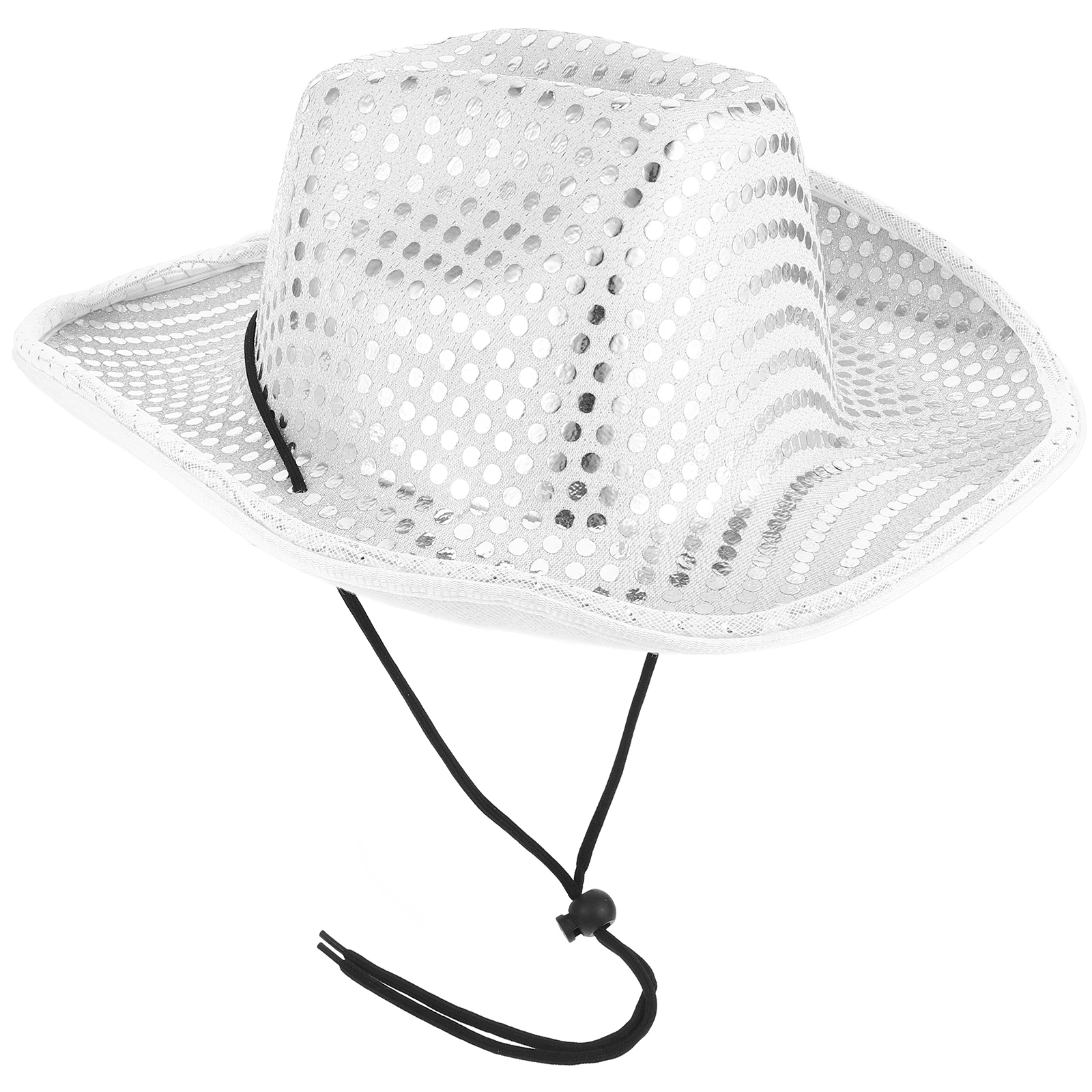 

Luminous Sequin Cowboy Hat Size Fits All Lightweight Party Hats for Adults Summer Sun Hat Western Women Cowgirl Style