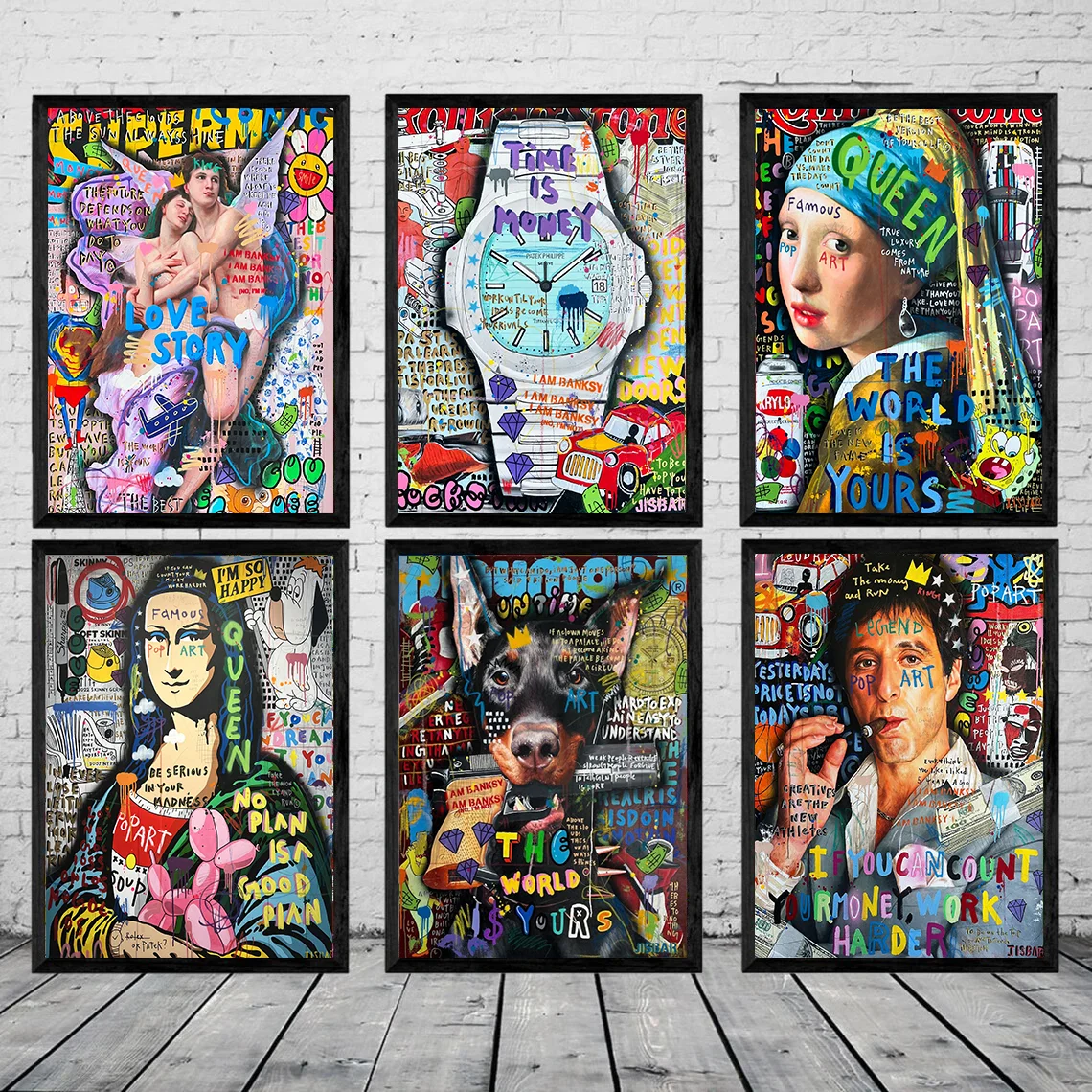 decoracao-de-casa-pintura-arte-da-parede-graffiti-rua-amor-historia-beijo-pinturas-em-tela-impressoes-abstratas-pop-cartaz-parede-para-sala-estar