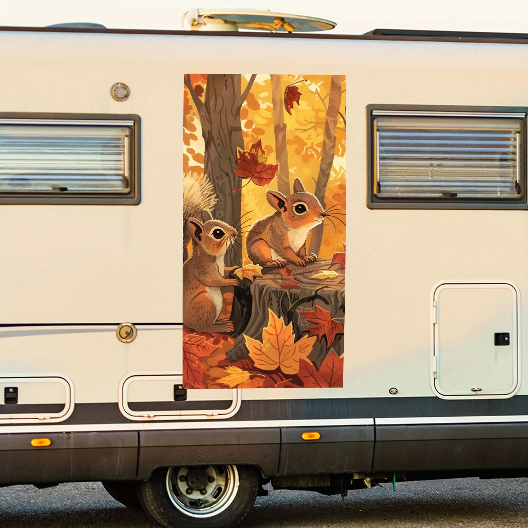 

Наклейка «Симпатичные белки в лесу», виниловая наклейка на сторону дома на моторики, водонепроницаемая самоклеящаяся виниловая наклейка по бокам