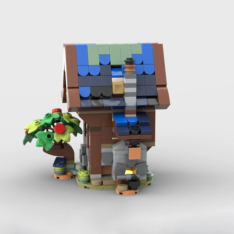 MOC Building Blocks ของเล่นยุคกลาง MINI Blacksmith รุ่น 431 ชิ้น Creative ASSEMBLY ชุดของเล่นวันหยุดของขวัญ