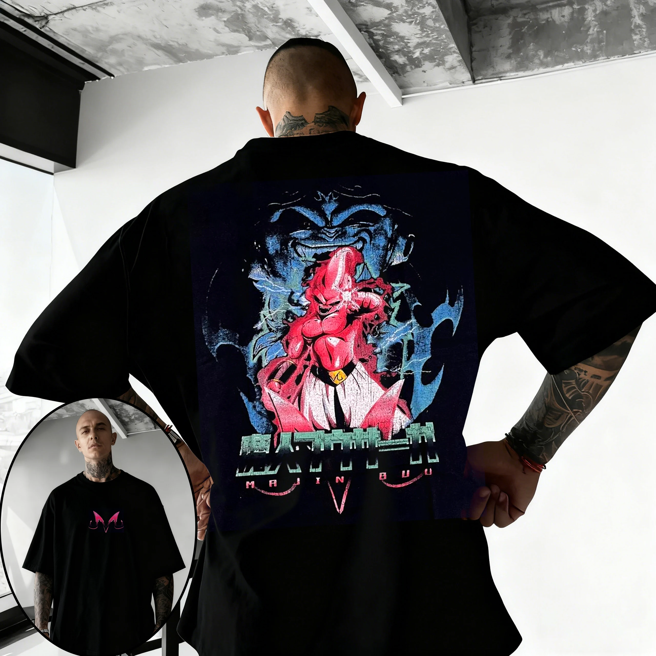 

Мужская футболка с принтом Dragon Ball японского аниме Majin Buu, детская футболка в стиле Харадзюку с короткими рукавами для мальчиков, детская футболка Гоку, летняя одежда