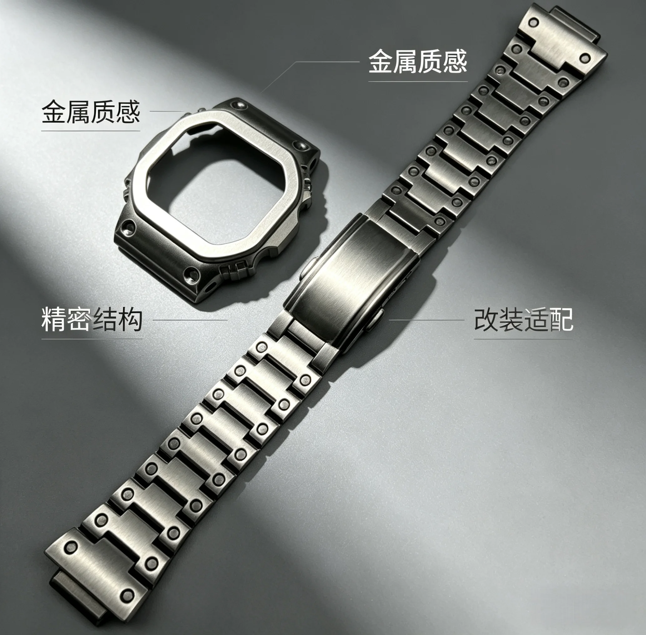 

DW5600 GW5610 Titanium Case Mod Kit For Casio Watch Metal Bezel And Strap G5600E GWB5600 GWM5610 DW5600 With Refit Tools