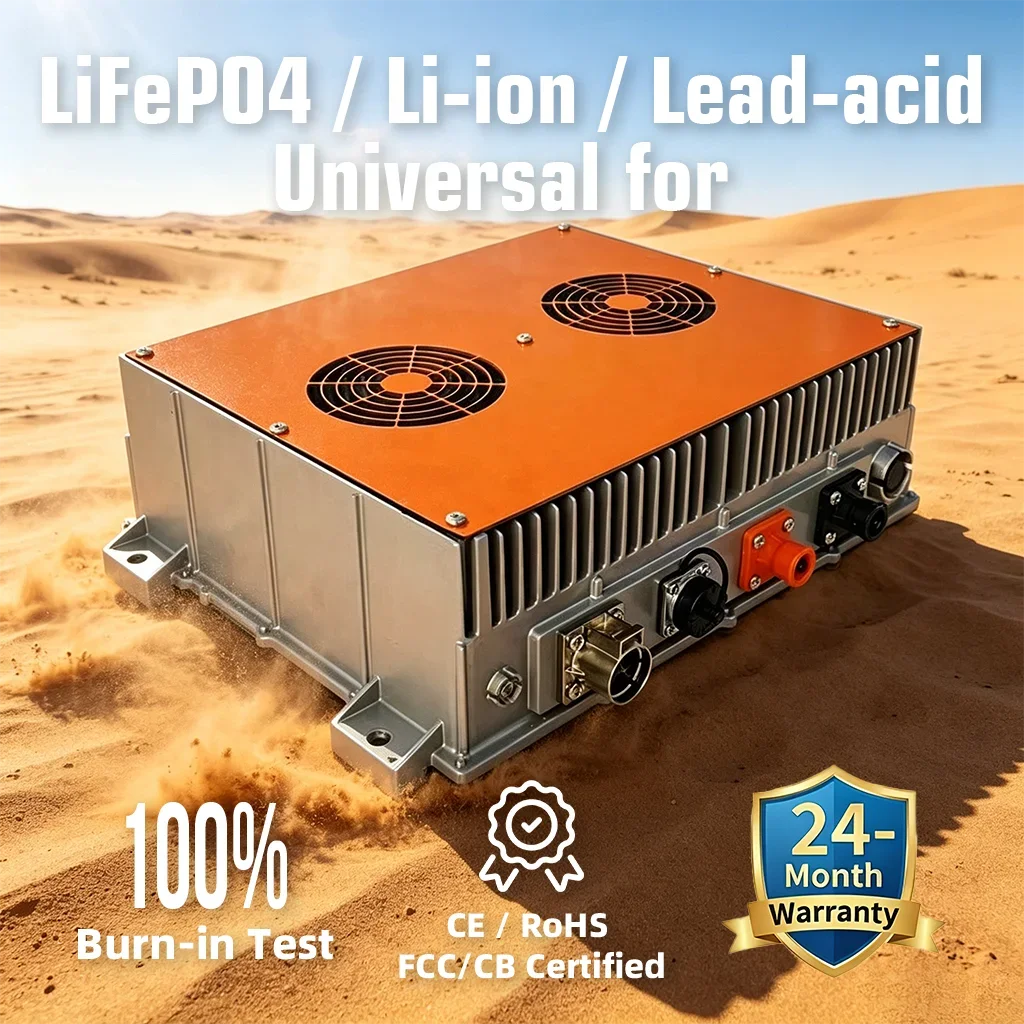 Intelligent 24V 48V 120A On-board Charger Marine Boat Yacht Lithium LiFePO4 Lead Acid Battery Charging Module Unit
