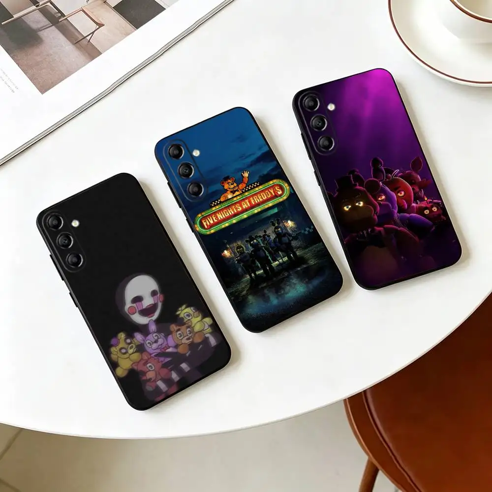 F-Five Nights at Freddy's  Phone Case For Samsung Galaxy A73,A72,A71,A70,A53,A52,A51,Others Soft Black Cover