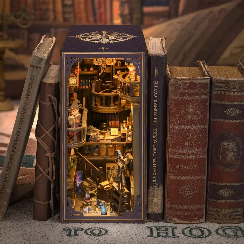 

Best Selling DIY Hut 3D Three-Dimensional Wooden Puzzle Book Stand Hand Assembled Creative Hut Wooden Dollhouse