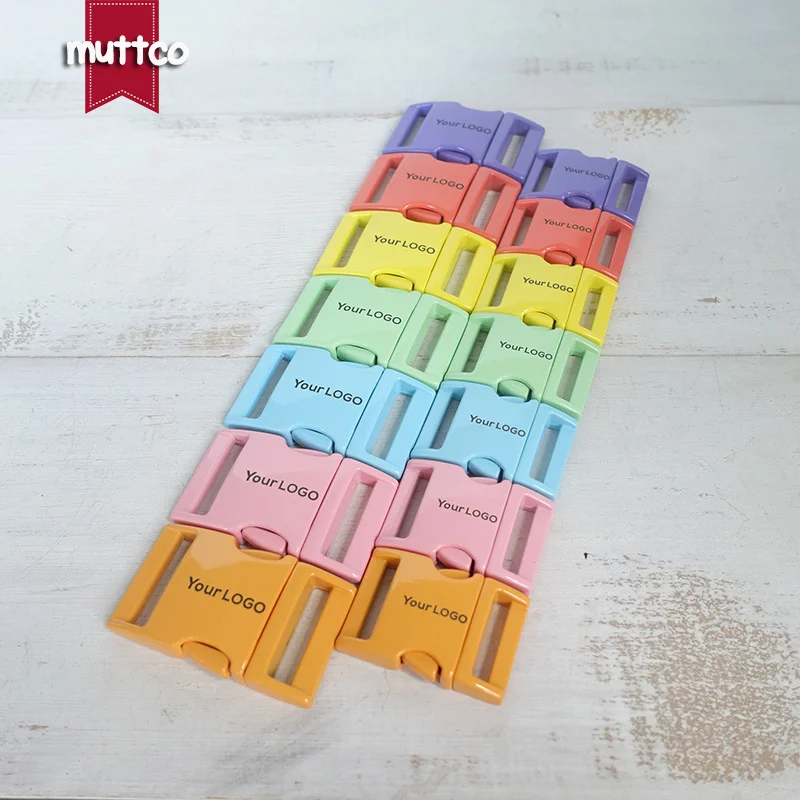 10PC Engraved Dog Collar Metal Buckle Hardware for 20mm/25mm Webbing DIY Leash Parts - Top Quality Available in 7 Colors