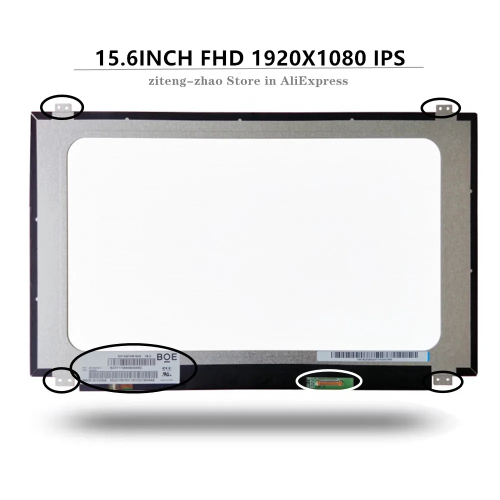 15.6INCH FHD IPS 30 Chân Laptop Ma Trận NV156FHM-N42 Phù Hợp Với NV156FHM-N43 N46 LP156WF6 SPK3 K6 LP156WFC B156HAN01.0 N156HCE-EAB