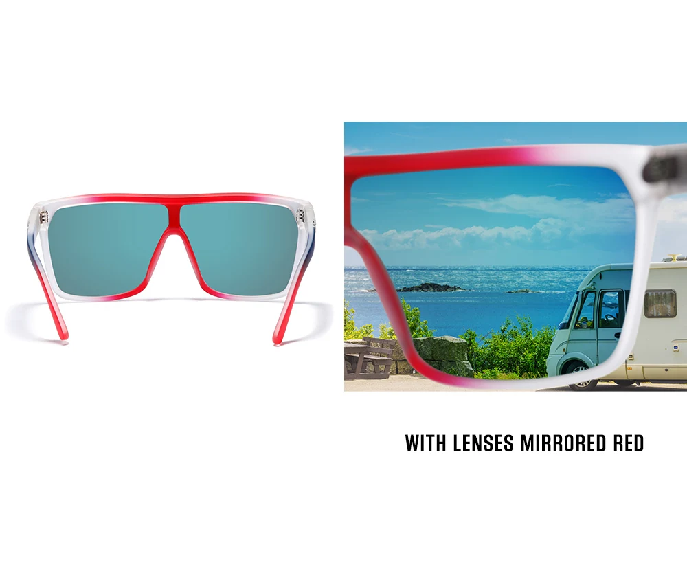 Kdeam High-End-Angels onnen brille für Männer und Frauen einteilige polarisierte Sonnenbrille mit langlebigen 5-Barrel-Scharnieren – Detail 30
