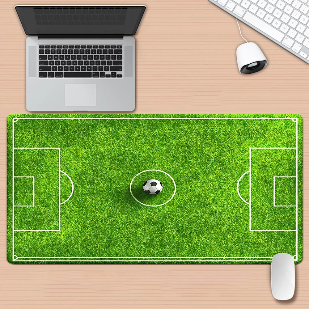 

1 шт. Коврик для мыши XXL Soccer Field — нескользящая резиновая основа, 32,51 x 8,01 см, идеально подходит для декора игр и офиса, большой настольный коврик с Re