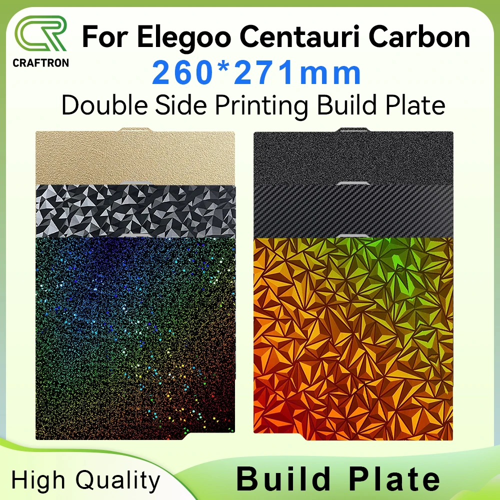 

260x271 Build Plate for Elegoo Centauri Carbon Plate Smooth PEF Sheet PEO PET for Centauri Carbon 3D Printer Heatbed Build Plate