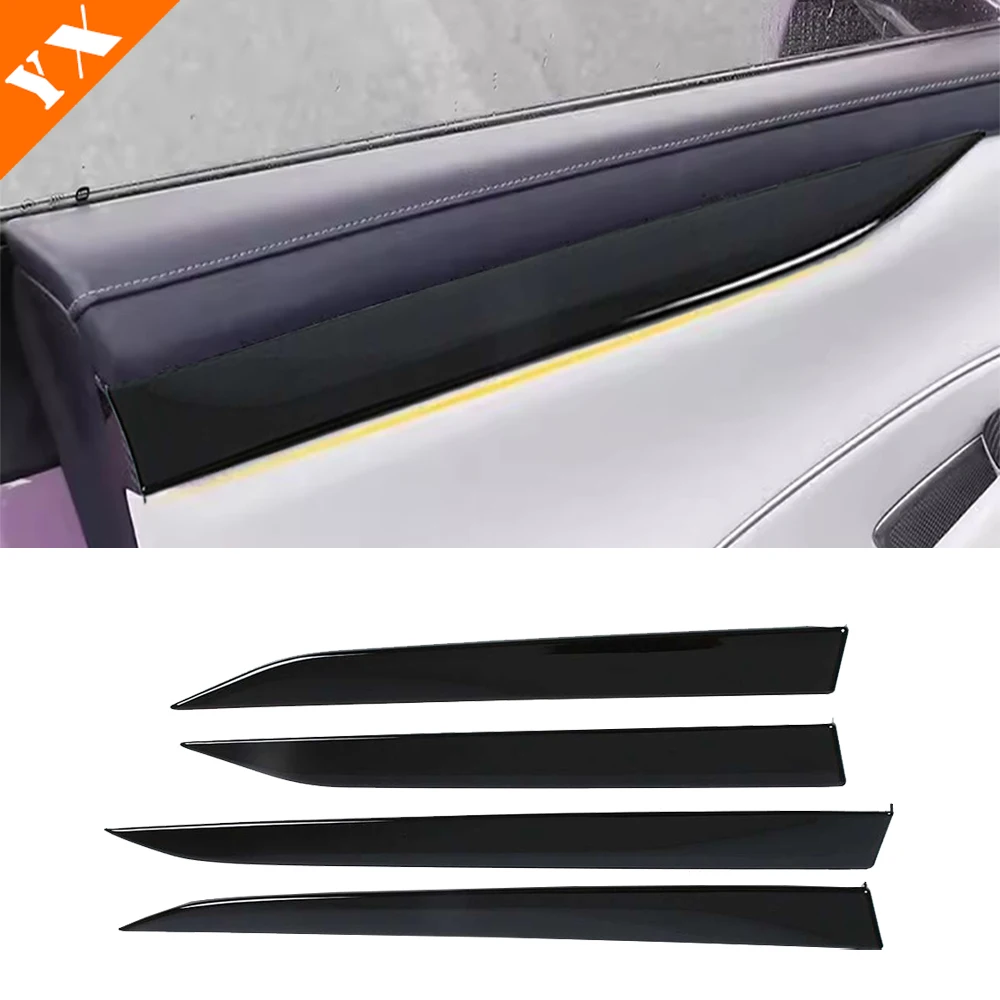 For xiaomi SU7 Pro MAX Accessories Carbon Black Car Door Handle Bowl Cover Decorative Protective Auto Inner Door Plat Trim 4pcs