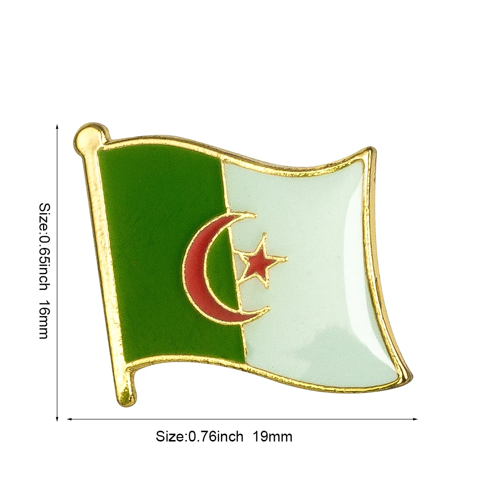 Algeria Flag Badge Brooch Natinal Lapel Pins Flag Lapel Pins Country Flag Badge