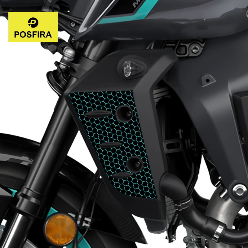 

POSFIRA наклейки на панель радиатора мотоцикла, виниловые наклейки для Yamaha MT10 MT 10 MT-10 SP 2024 2023 2022, декоративные аксессуары