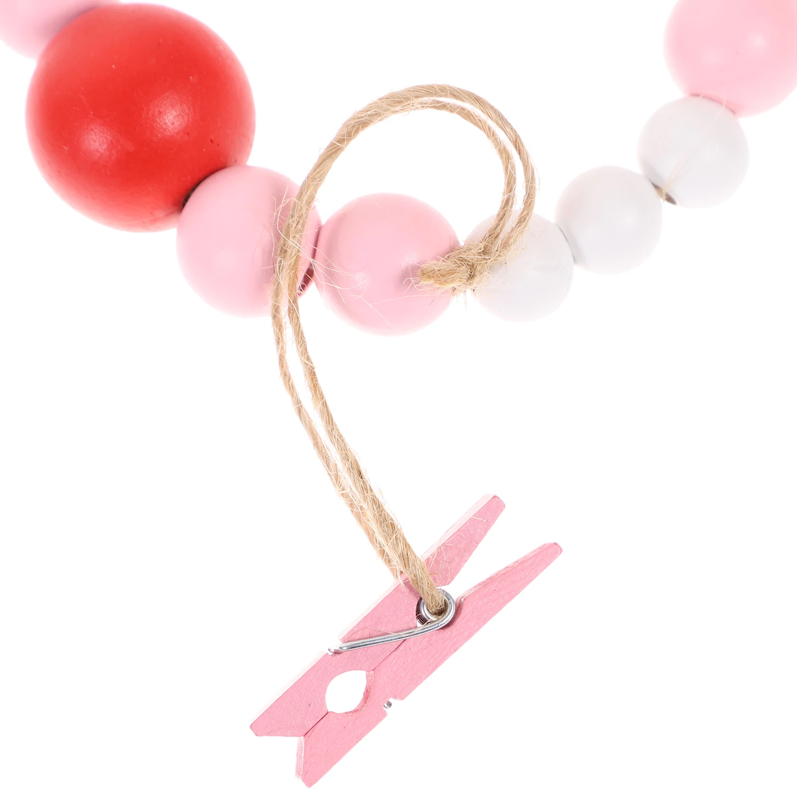 خشبية حبة جارلاند صور الشماعات الزخرفية كليب سلسلة للجدار عرض الصور ريفي ديكور المنزل حفل زفاف #1