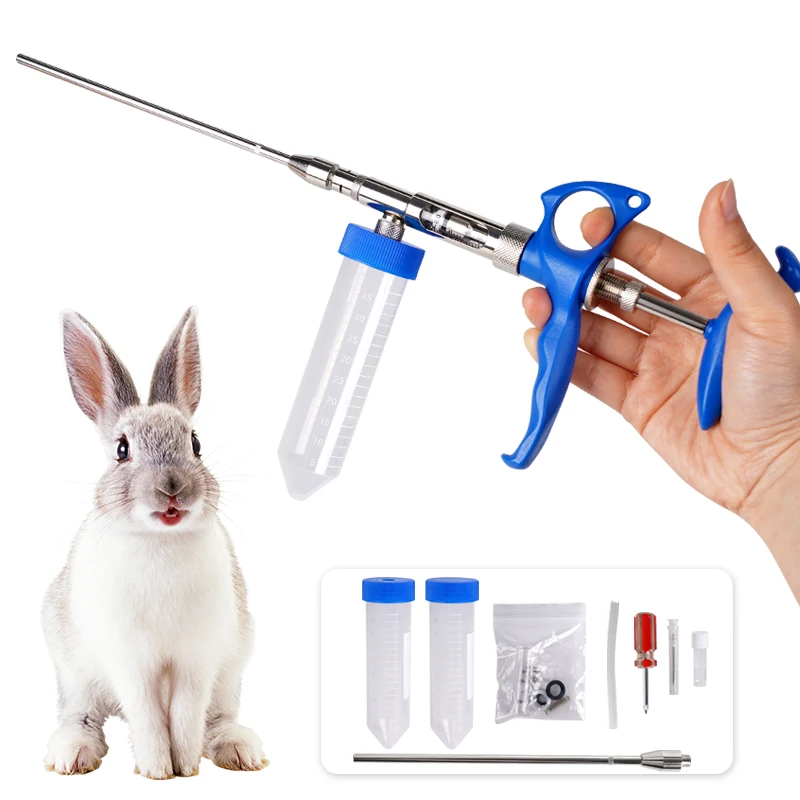 2ml Rabbit Artificial Insemination Equipment Set, Veterinary Semen Collector Infusion Tool for Farm Rabbit Breeding