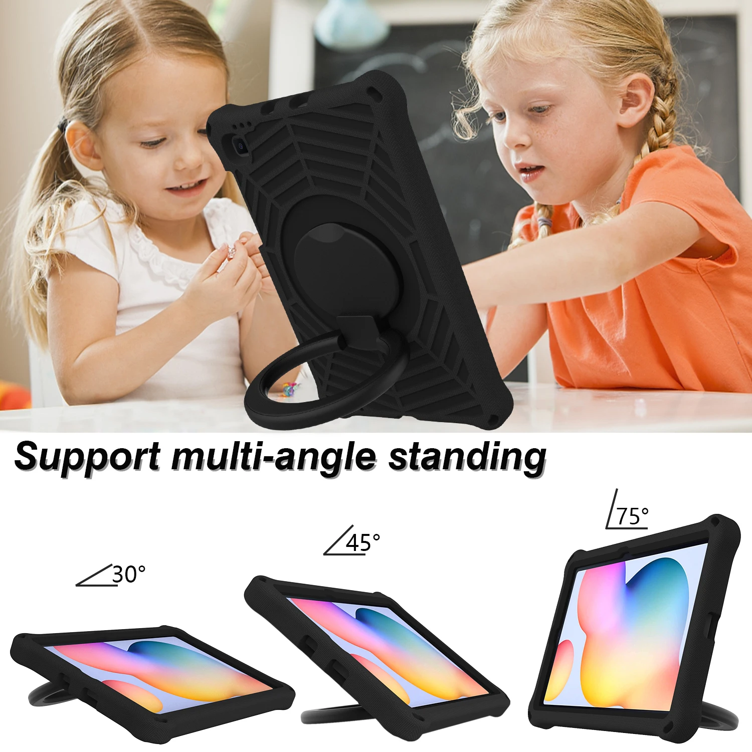 Rotating Case For Samsung Tab S6 Lite SM-P620 625 610 613 A8 10.5 SM-X200 205 207 A7 10.4 T500 S6 S5e A 1.0 T510 EVA Stand Cover