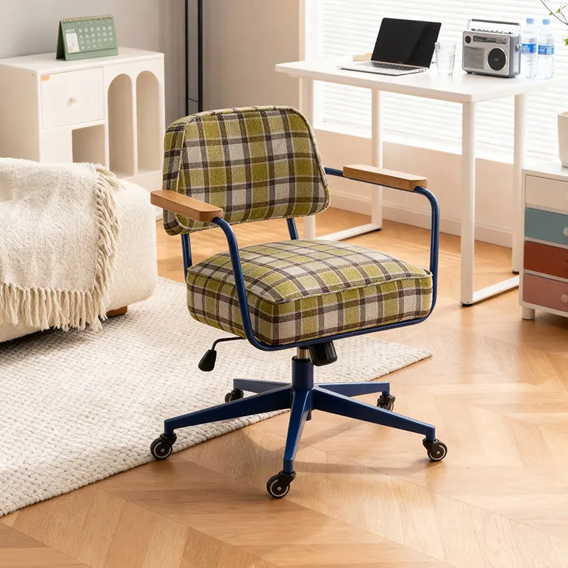 Retro style living room bedroom study liftable computer chair office chair modern leisure armchair