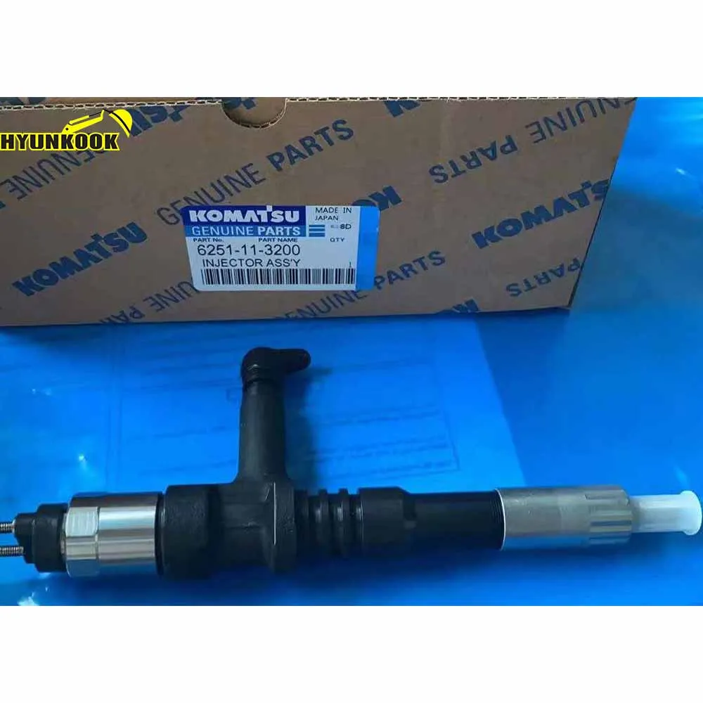 GENUINE NEW 6251-11-3200 FUEL INJECTOR Common RAIL SAA6D125E-5 INJECTOR For WA470-6 WA480-6 On Stock