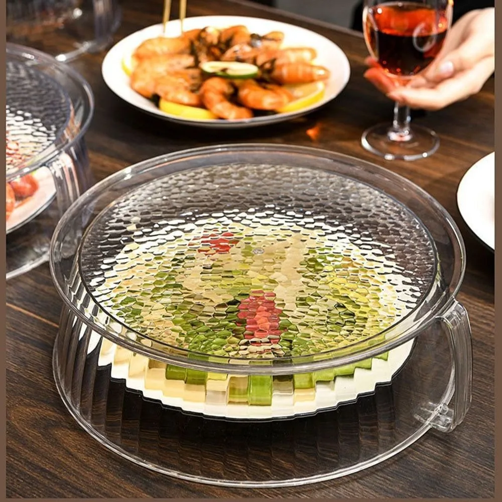 Insulation Microwave Splatter Cover Multifunctional Stackable Plastic Food Cover Reusable Dustproof Dish Cover Kitchen