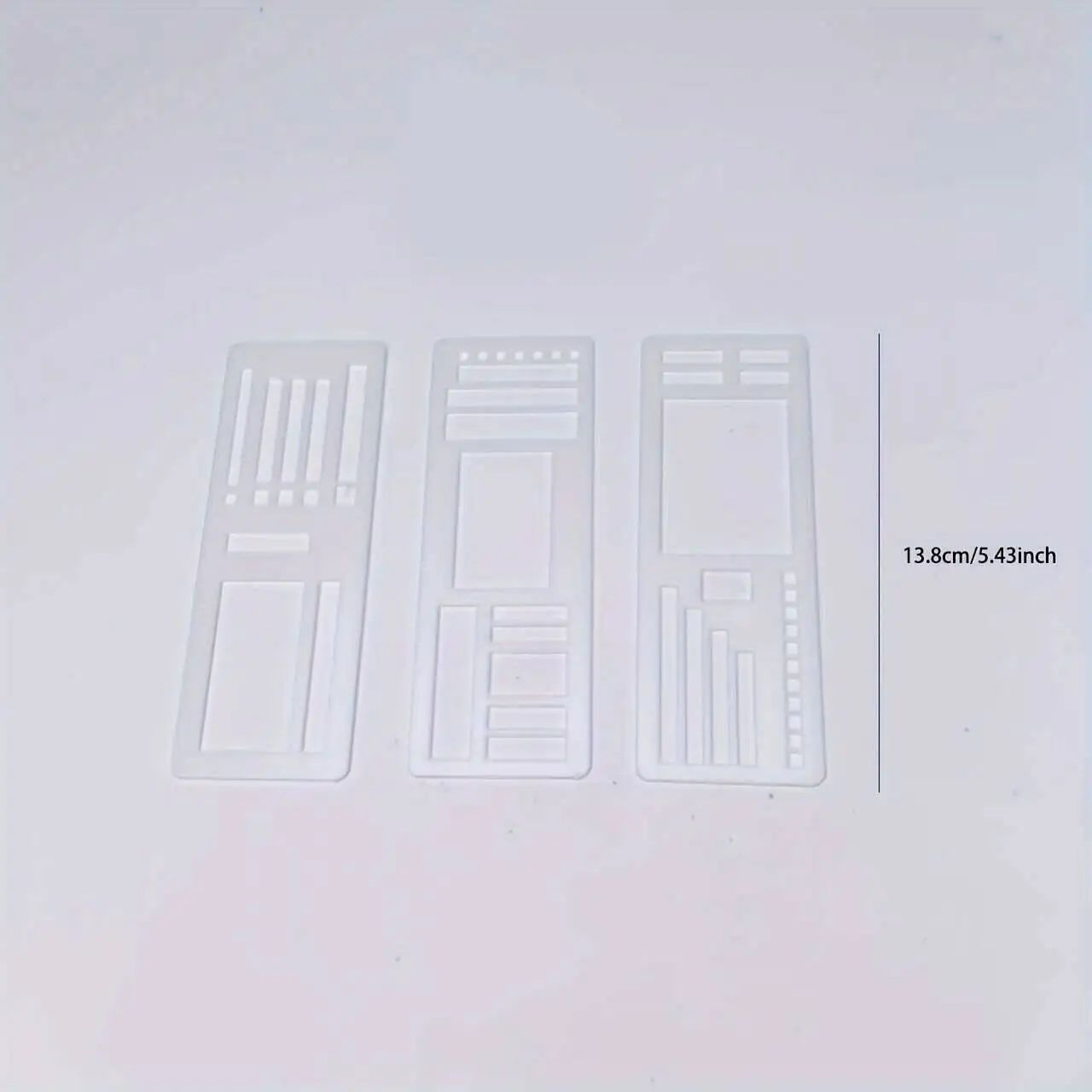 Conjunto de modelo de registro flexível feito à mão de 3 peças, modelo de desenho e escrita de planejador de matriz de pontos de 5mm, diário e ferramentas artesanais