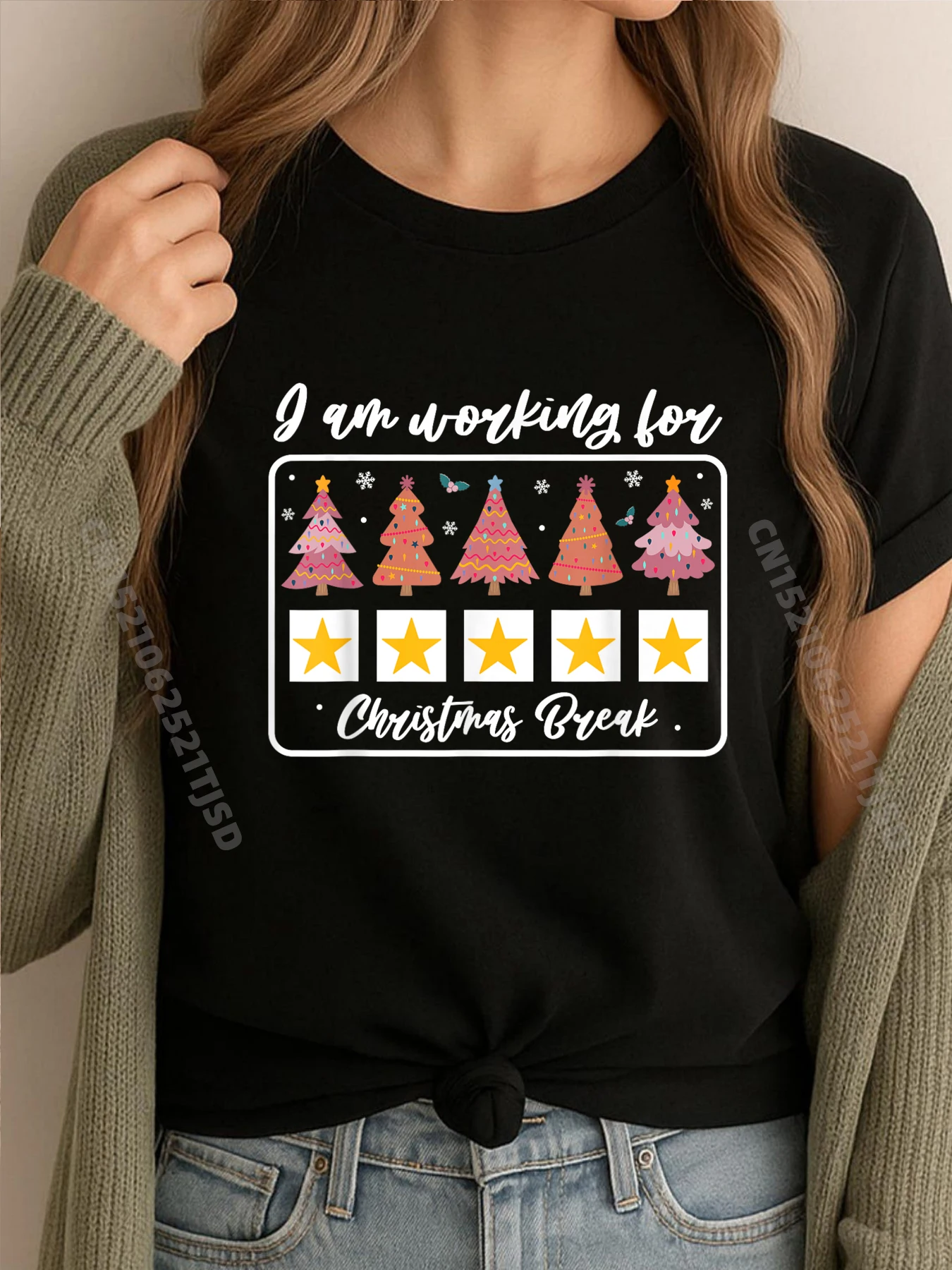 

Я работаю на Рождество, учитель, рождественские футболки Camisas Basicas Hombre, футболки в готическом стиле