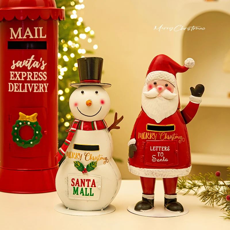 

Cisas Decorations Iron Art S Snowman Ornaments Festival Scene Arrangement Photo Props Cisas Mailbox Design