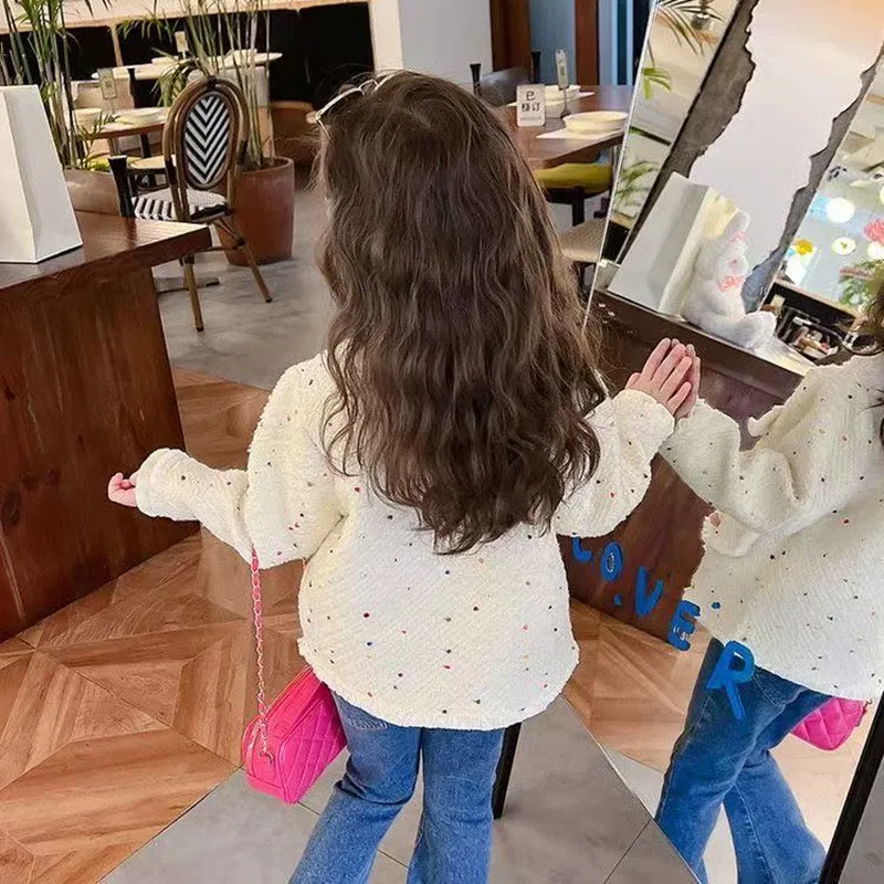 

Girls' Outerwear Spring and Autumn 2026 New Style Western Children's Leisure Fashion Jacket 90-140cm Kids Clothing