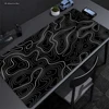XXL Desk Mat Black And White Strata Liquid Mousepad Large Abstract Mouse Pad Gaming Deskmat With Lockedge Office Non-slip Carpet 1