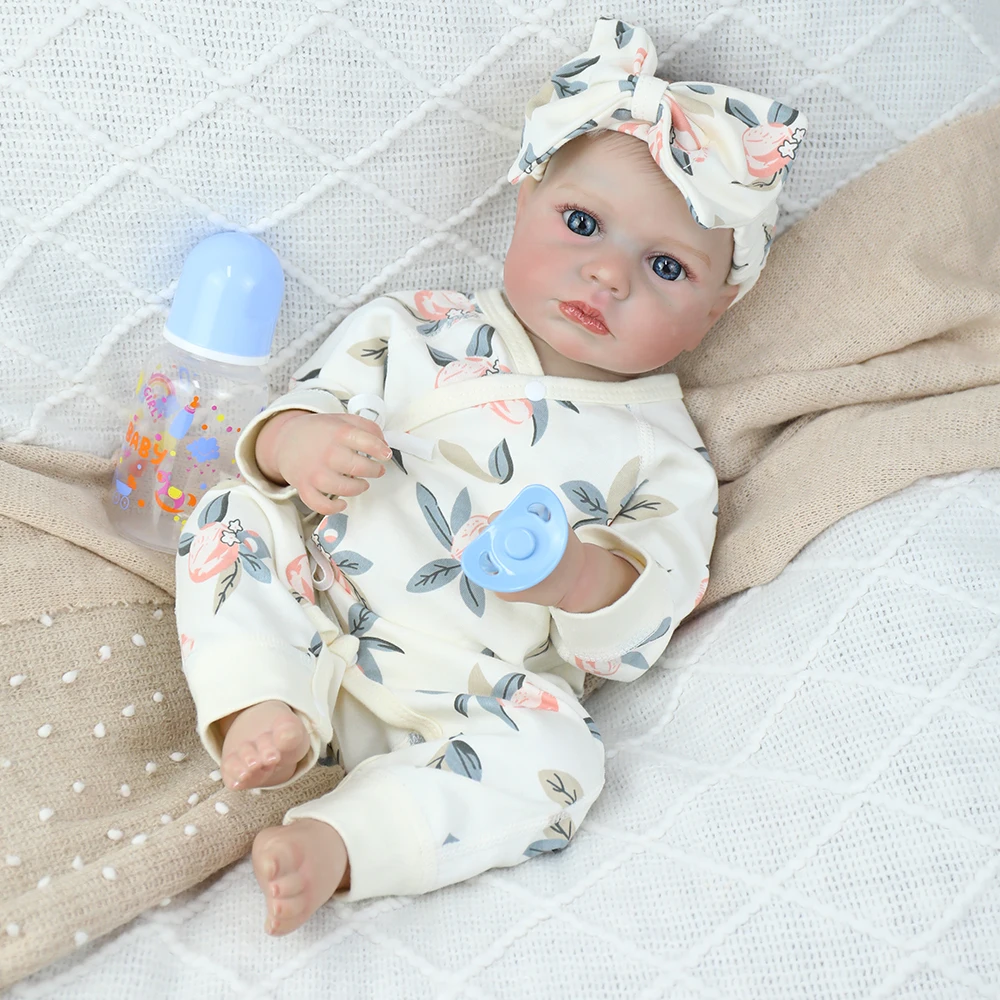50 سنتيمتر الانتهاء واقعية بيبي تولد من جديد سيليكون الفينيل الجسم عيون مفتوحة طفل لولو دمية مع لعبة اليدوية للفتيات هدايا عيد الميلاد