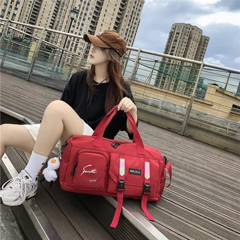 سعة كبيرة حقائب الجيم الرياضية المرأة الرطب الجاف حقيبة يد مقاوم للماء حقيبة كروسبودي حقيبة سفر الموضة مع مقصورة الأحذية الأمتعة
