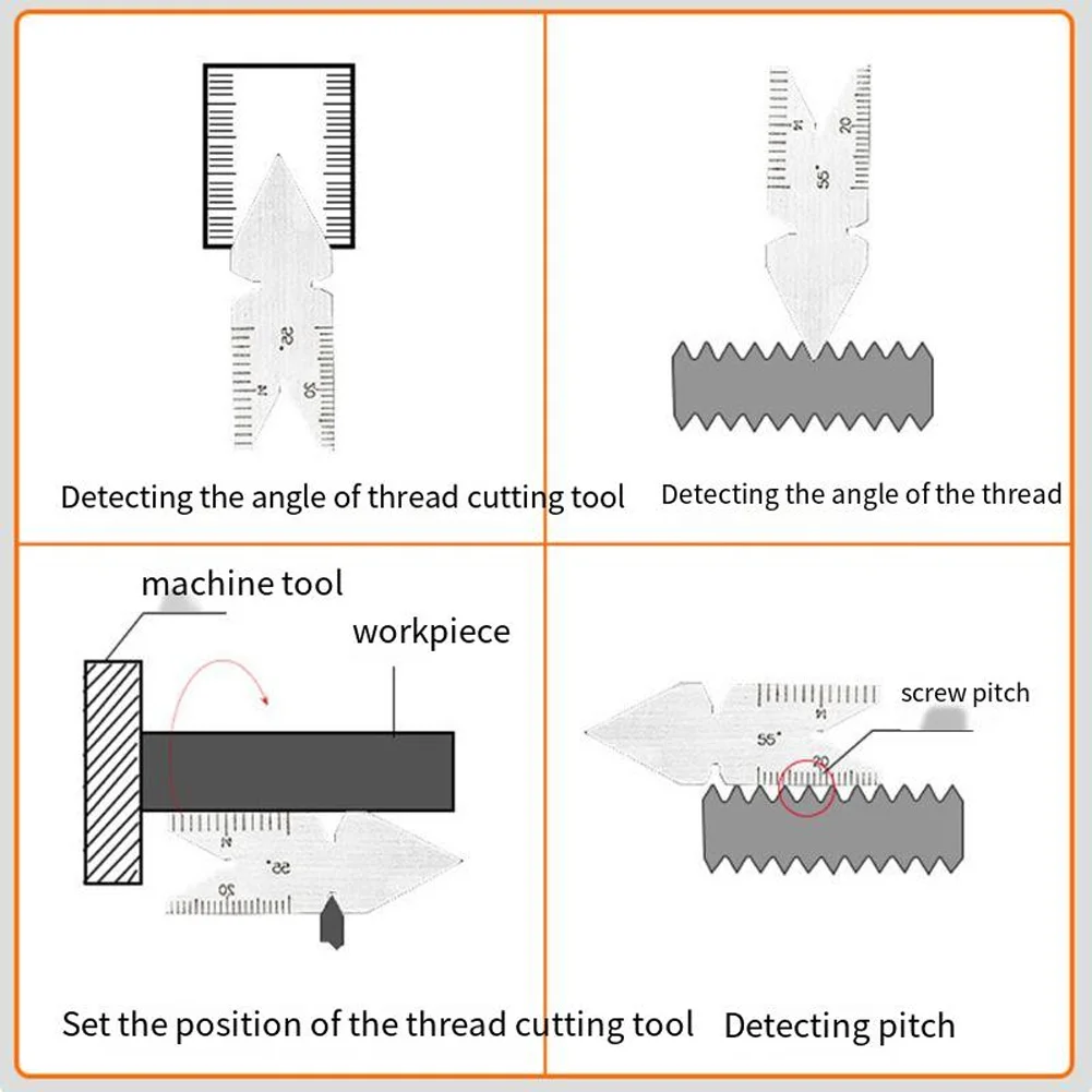 For Accurate Measurements Accurate Measuring Tools Accurate Thread Pitch Measurement Metric Gauge Approx. 60*20mm Compact Size