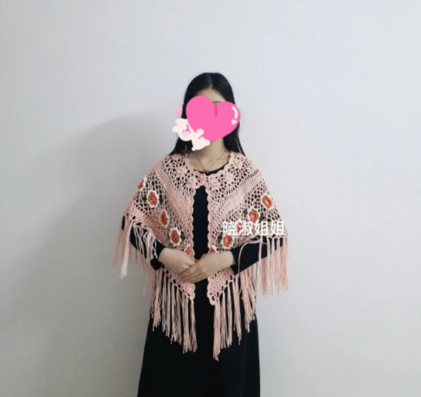 TIYIHAILEY Shawl New Vintage Sleeveless Coat Spring And Autumn Outerwear With Tassels Cloak Loose Tops Winter 2025 Knitting