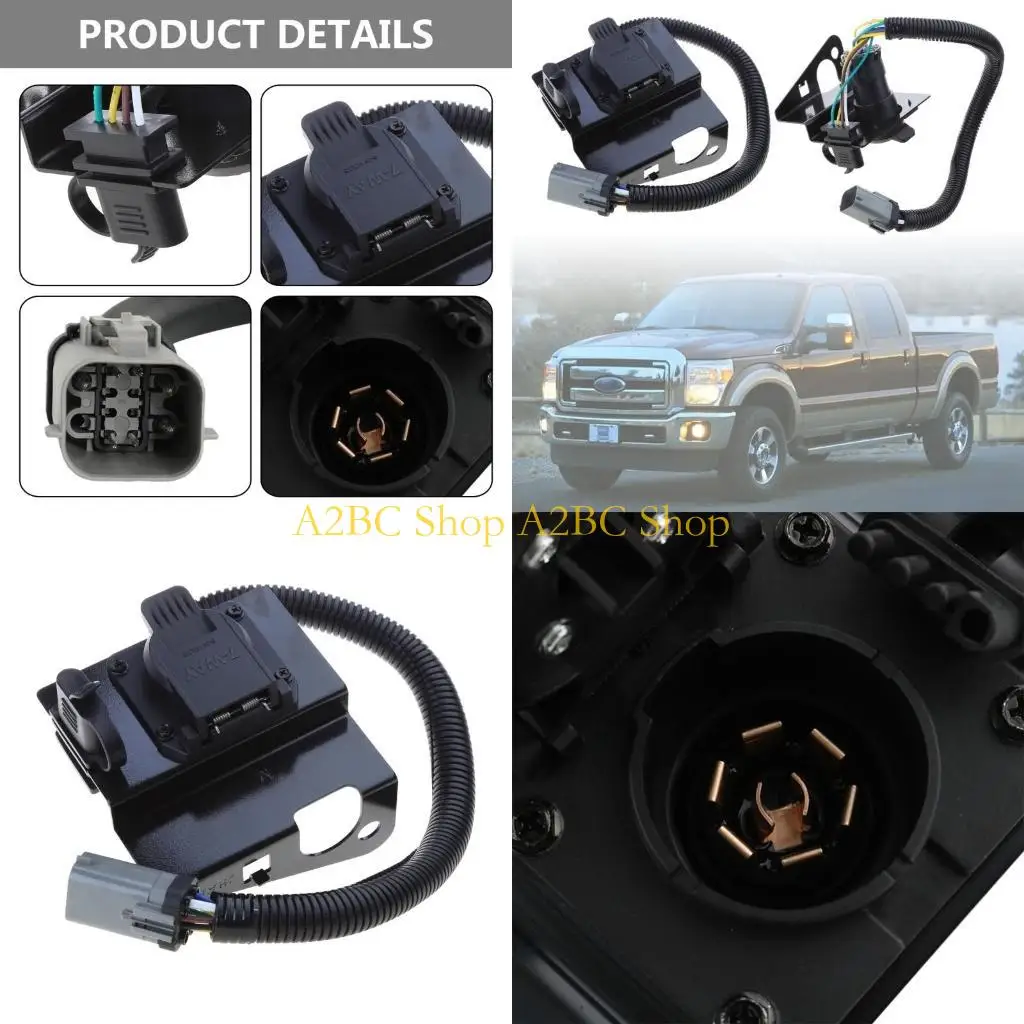 

A2BC Trailer Tow Wiring Harness Plug 4 & 7 Pin Plug Hitch Connector Assembly