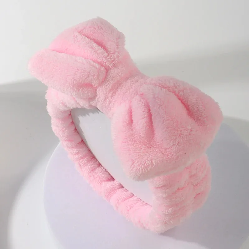 ボウヘッドバンドリストバンドセットタオル伸縮性ソフト洗顔シャワーメイクアップヨガスポーツスキンケアヘッドバンド女性女の子用2026